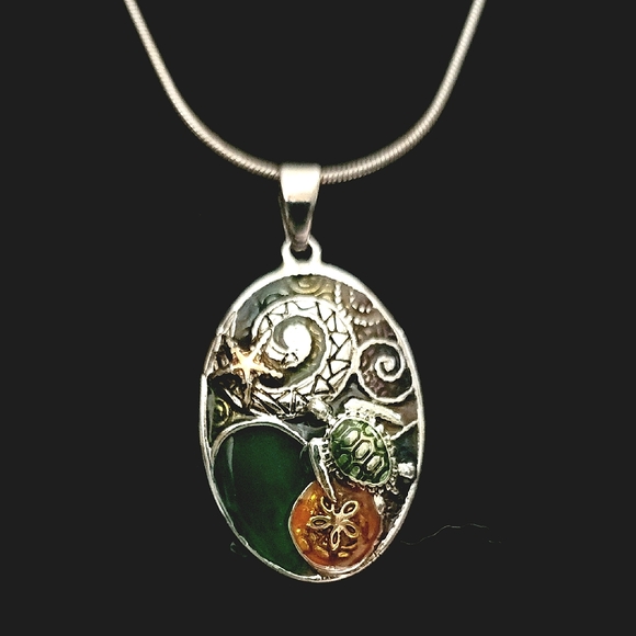 Jewelry - Sea Turtle ocean starfish necklace